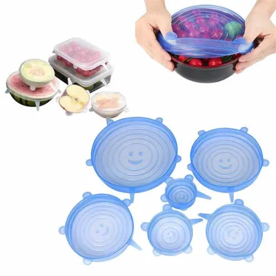 6 Pcs Silicone Stretch Lids